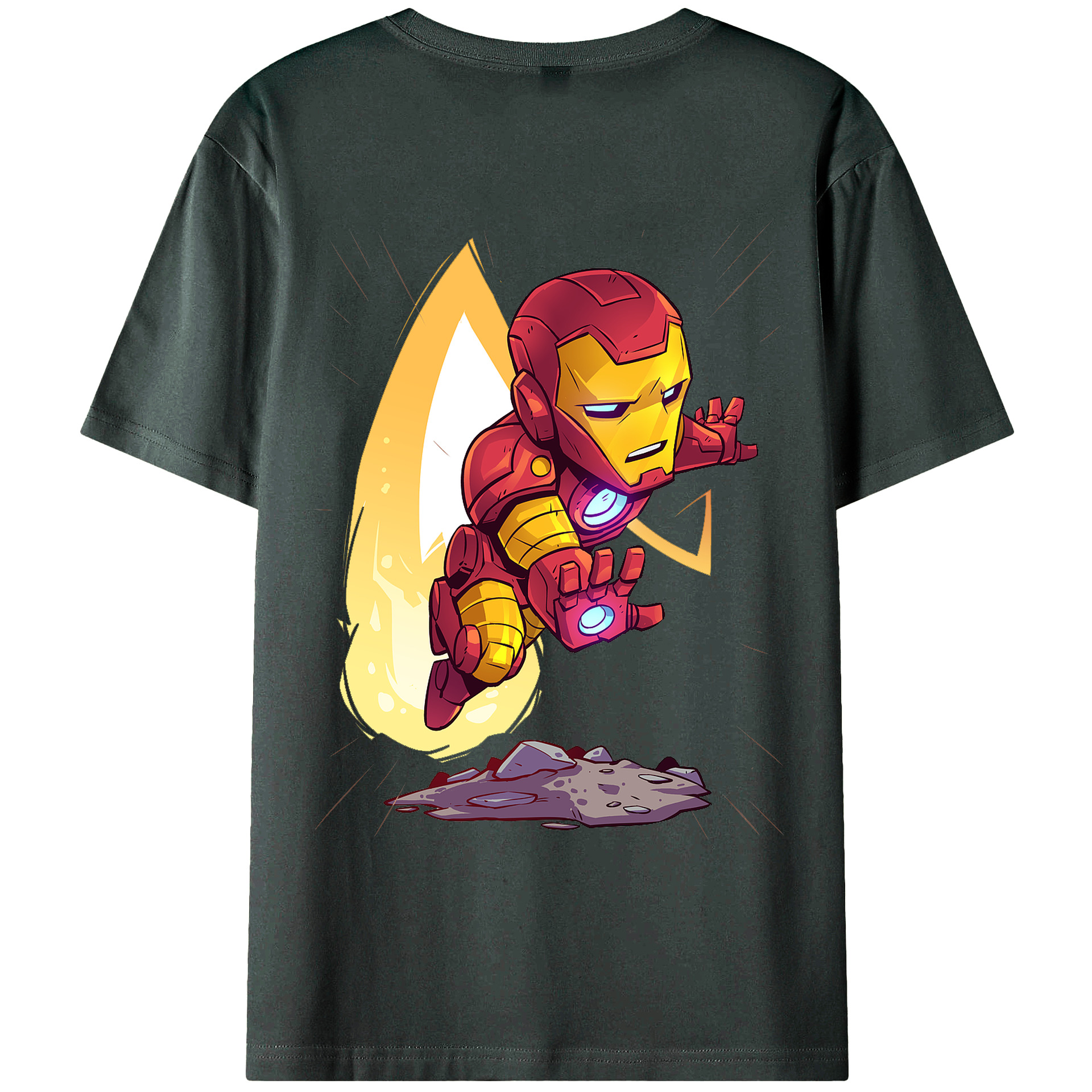 （画像用） アベンジャーズ The Avengers 綿100％ メンズ半袖Tシャツ（バックプリント） 通気性